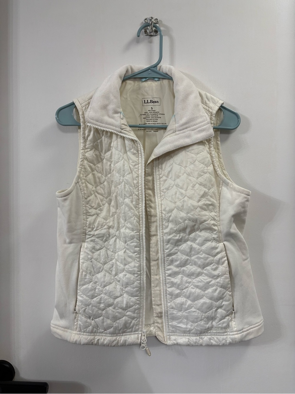 L.L. Bean Women's Quilted Off-White Insulated Vest